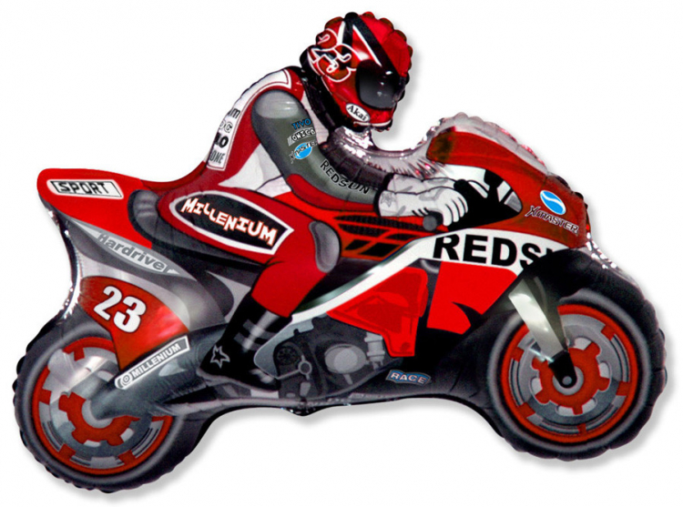 Шар Фигура, Мотоцикл (красный) / Motor bike (в упаковке)