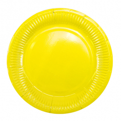 Тарелки бумажные ламинированные Желтые / Yellow
