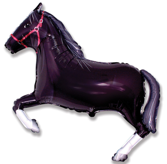 Шар Фигура, Лошадь (чёрная) / Horse (в упаковке)