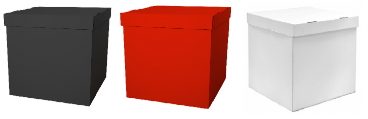 Набор коробок для воздушных шаров, Белый + Красный + Черный