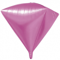 Шар 3D Алмаз, Розовый (в упаковке)